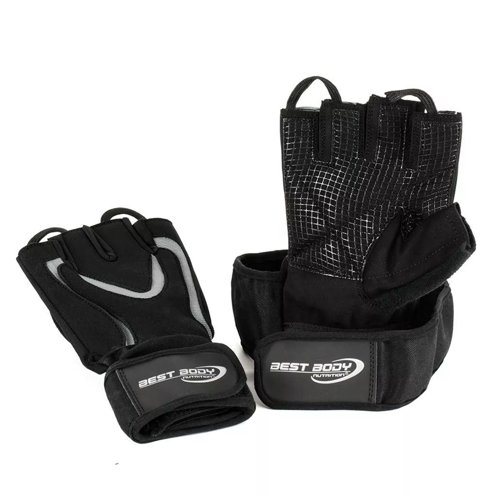 Best Body Перчатки с Повышенной Фиксацией и Напульсником Top Grip 2.0 Серые