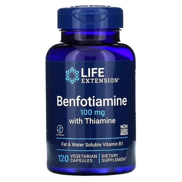 LIFE Extension Benfotiamine with Thiamine 100 mg 120 vcaps