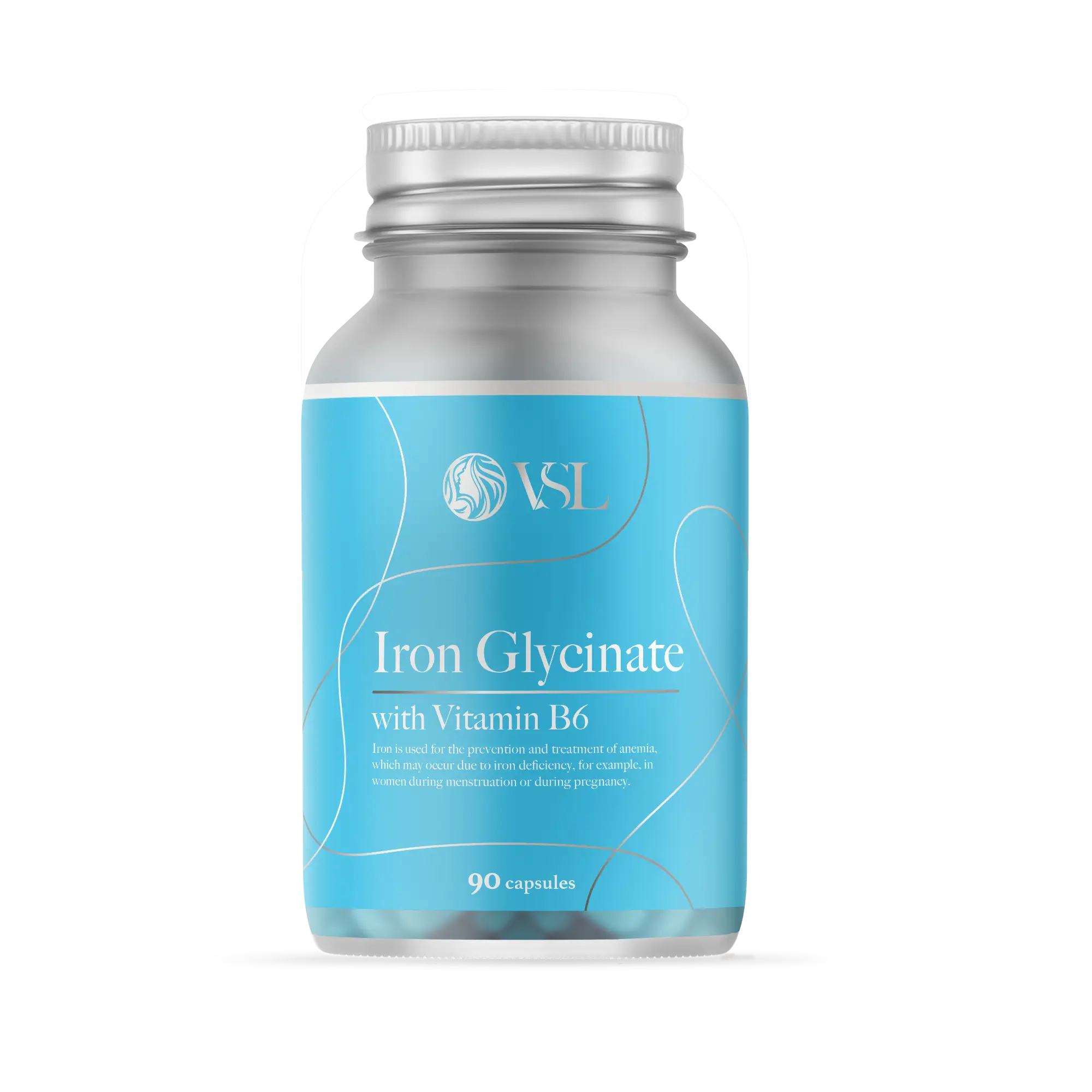 VSL Iron Glycinate 20mg Vitamin B6 6mg 90 caps