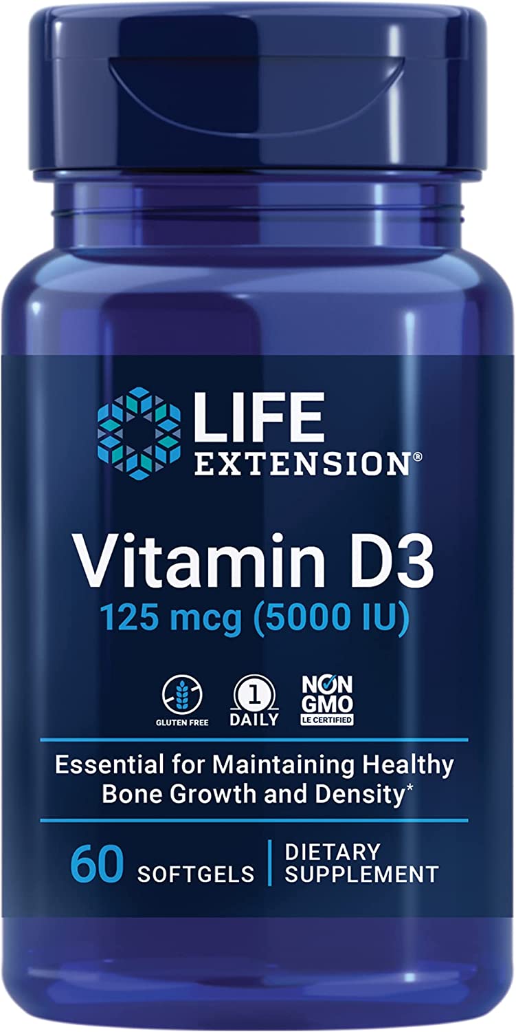 LIFE Extension Vitamin D3 5000 IU 60 sgels
